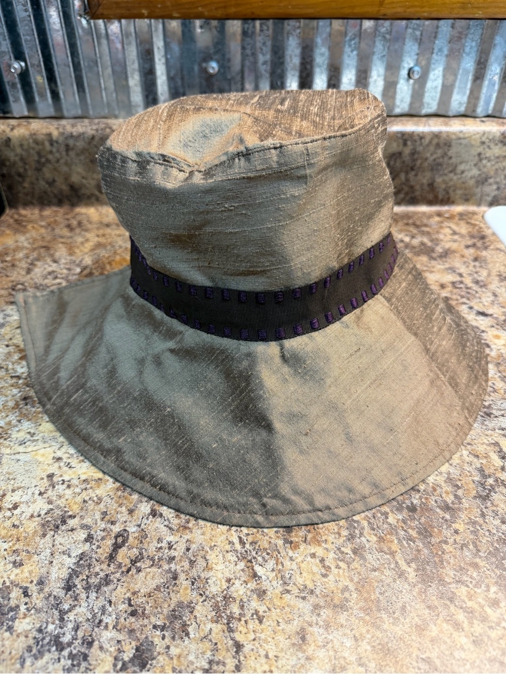 Makowsky Millinery Memphis Custom Split-Brim Silk Sun Hat